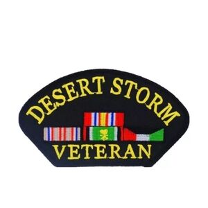 Desert Storm Veteran Hat Patch 2 3/4" x 5 1/4"